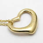 Tiffany & Co. // 18K Yellow Gold Open Heart Diamond Necklace // 15.74" // Pre-Owned