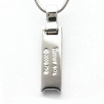 Tiffany & Co. // 18K White Gold Atlas 3P Diamond Necklace // 16.53" // Pre-Owned