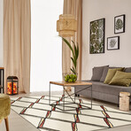 Libby Langdon Upton 4309 // Cream + Gold (8'0"L x 2'3"W x 0.5"H)