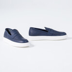 Kevin Leather Loafer Sneakers // Navy Blue (Euro: 45)