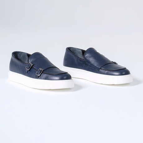 Adonis Leather Sneakers // Navy Blue (Euro: 39)