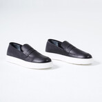 Luca Leather Loafer Sneakers // Black (Euro: 43)