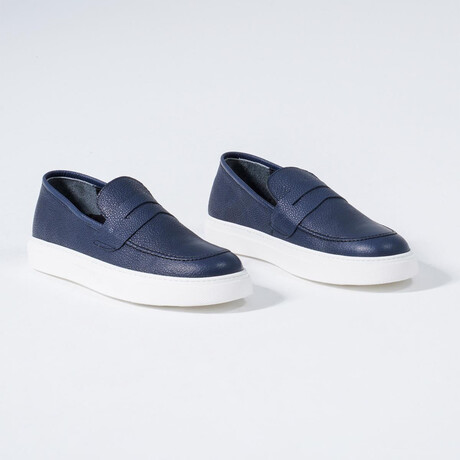 Matias Leather Sneakers // Navy Blue (Euro: 39)