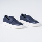 Kevin Leather Loafer Sneakers // Navy Blue (Euro: 39)