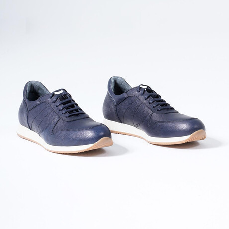 Keith Leather Sneakers // Navy Blue (Euro: 39)