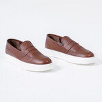 James Leather Loafer Sneakers // Brown (Euro: 39)