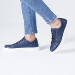 Miguel Leather Sneakers // Navy Blue (Euro: 39)