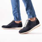 Ezra Leather Sneakers // Navy Blue Suede (Euro: 45)