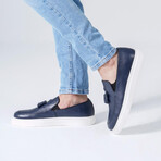Leo Leather Sneakers // Navy Blue (Euro: 48)