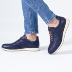 Thomas Leather Sneakers // Navy Blue (Euro: 40)