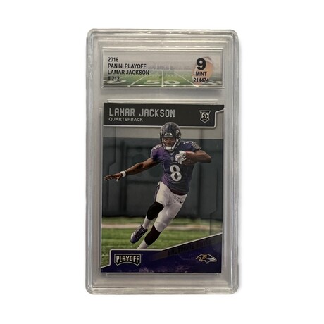 Lamar Jackson // 2018 Panini Playoff // Rookie Card // DGA 9 Mint
