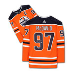 Connor McDavid Edmonton Oilers Orange Autographed Jersey