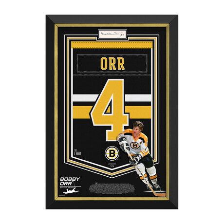 Bobby Orr // Signed + Framed Boston Bruins Arena Banner // Limited Edition #1/4