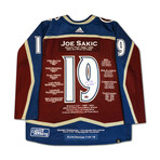 Joe Sakic // Autographed Elite Edition Colorado Avalanche Career Jersey // Limited Edition of 19