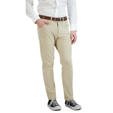 Business Casual All Day Tech Stretch Pant // Khaki (28WX30L)