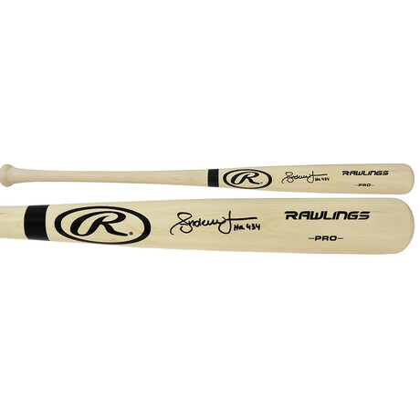 Andruw Jones // Signed Rawlings Pro Blonde Black Ring Baseball Bat // "HR 434" Inscription