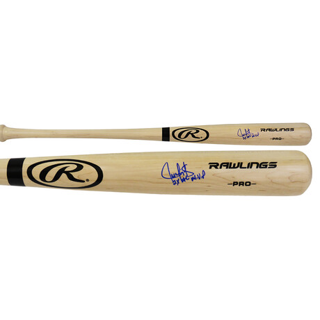 Juan Gonzalez Signed Rawlings Pro Blonde Baseball Bat // "2x AL MVP" Inscription