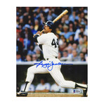 Reggie Jackson // Signed Yankees Swinging Action 8x10 Photo (Beckett)