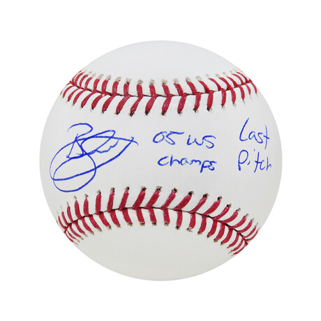 Bobby Jenks // Signed Rawlings Official MLB Baseball // "Last Pitch, 05 WS Champs" Inscription