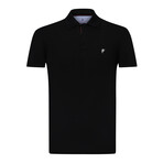 Angel Short Sleeve Polo Shirt // Black (3XL)