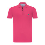 James Short Sleeve Polo Shirt // Dark Pink (XL)
