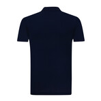 Clark Short Sleeve Polo Shirt // Navy + Coral (XL)