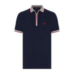 Owen Short Sleeve Polo Shirt // Navy + Gray Melange (S)