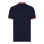 Nathaniel Short Sleeve Polo Shirt // Navy + Red (3XL)