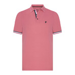 Caden Short Sleeve Polo Shirt // Coral (M)
