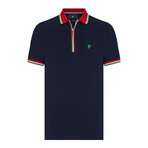 Nathaniel Short Sleeve Polo Shirt // Navy + Red (3XL)