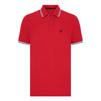Liam Short Sleeve Polo Shirt // Red (XL)