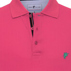James Short Sleeve Polo Shirt // Dark Pink (XL)