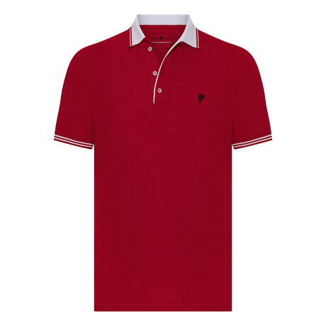 Steven Short Sleeve Polo Shirt // Red (S)