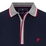 Owen Short Sleeve Polo Shirt // Navy + Gray Melange (S)