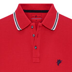 Liam Short Sleeve Polo Shirt // Red (XL)