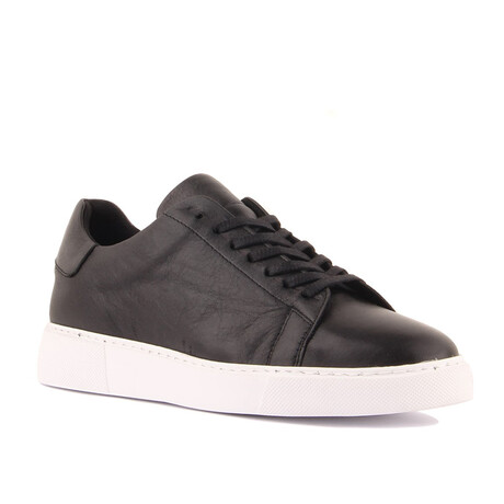 Leather Low Top Sneaker // Style 1 // Black (Euro: 39)