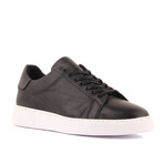 Leather Low Top Sneaker // Style 1 // Black (Euro: 42)