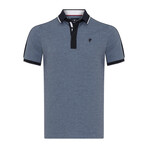 Jax Short Sleeve Polo Shirt // Blue (M)