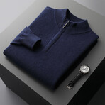 Horatio 100% Cashmere Sweater // Navy Blue (XL)
