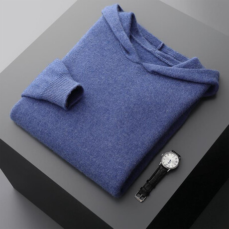 Henry 100% Cashmere Sweater // Blue (S)