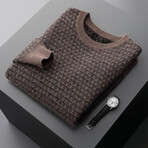 Montague 100% Cashmere Sweater // Brown (L)