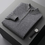 Rick 100% Cashmere Sweater // Dark Grey (L)