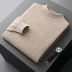 Mock-Turtleneck Cashmere Sweater // Cream (3XL)