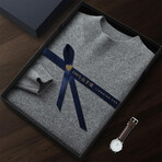 Rugby 100% Cashmere Sweater // Light Grey (XL)