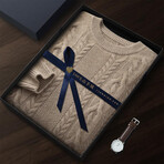 Francis 100% Cashmere Sweater // Beige (L)