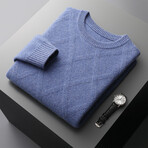Mark 100% Cashmere Sweater // Blue (XL)