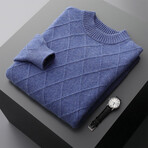 Morton 100% Cashmere Sweater // Medium Blue (S)