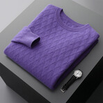 Adam 100% Cashmere Sweater // Purple (3XL)