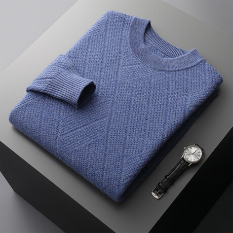 Gerard 100% Cashmere Sweater // Blue (S)