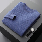 Ely 100% Cashmere Sweater // Medium Blue (2XL)
